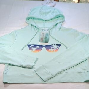Reel Life Mint Green Hoodie with Graphic Print New With Tags ...